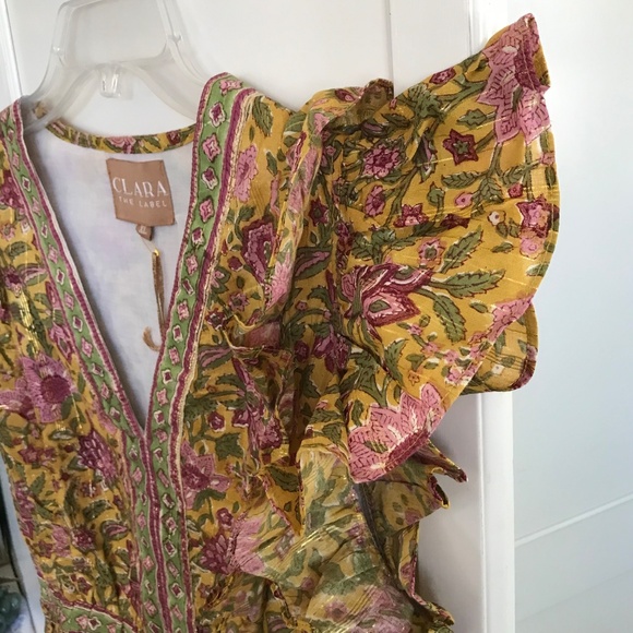 CLARA THE LABEL Kira Midi Maxi Dress Floral Willow Women’s Size X-Large XL NWT - Picture 6 of 16